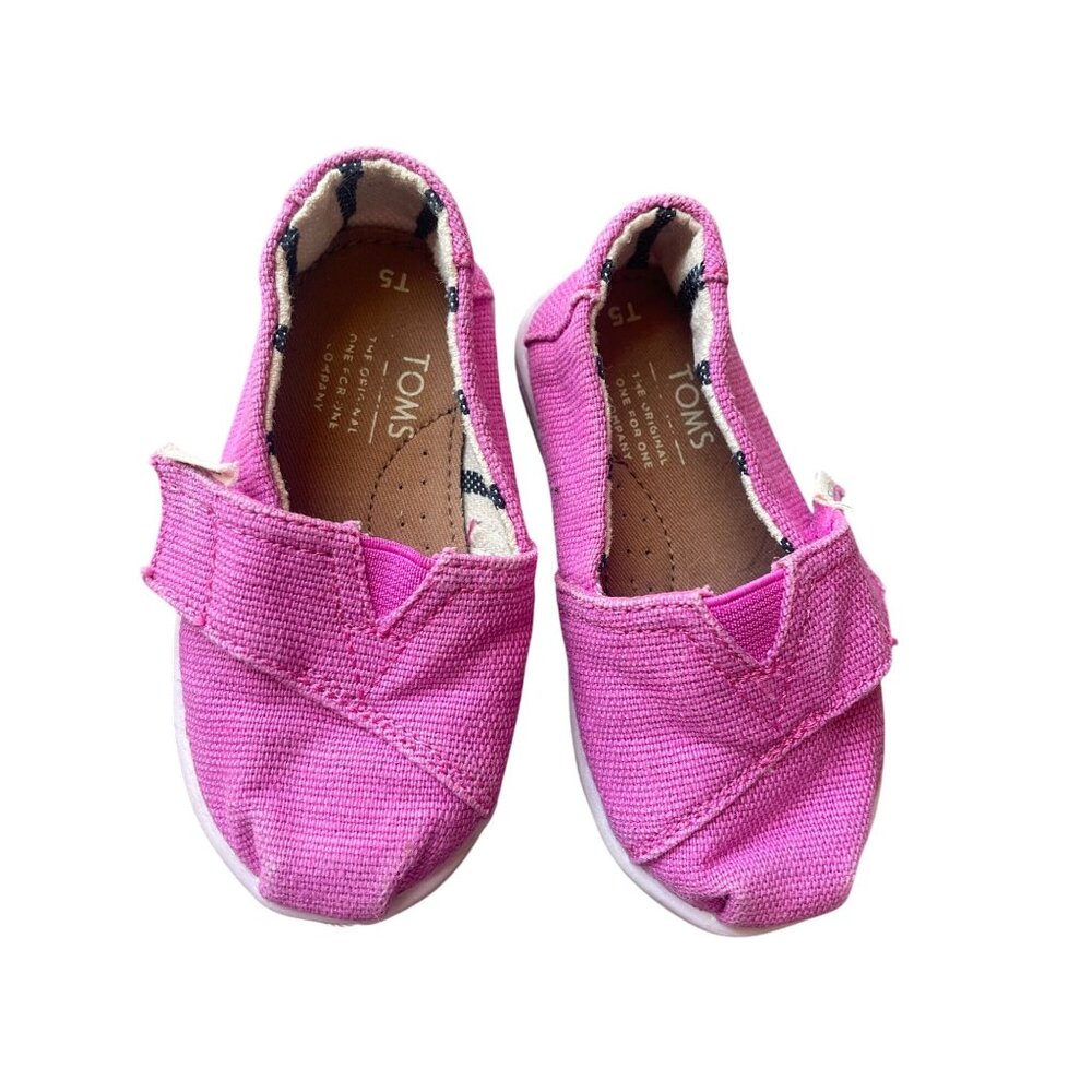 TOMS Bimini toddler T5 (18-24) mary jane pink kids shoe boho cute